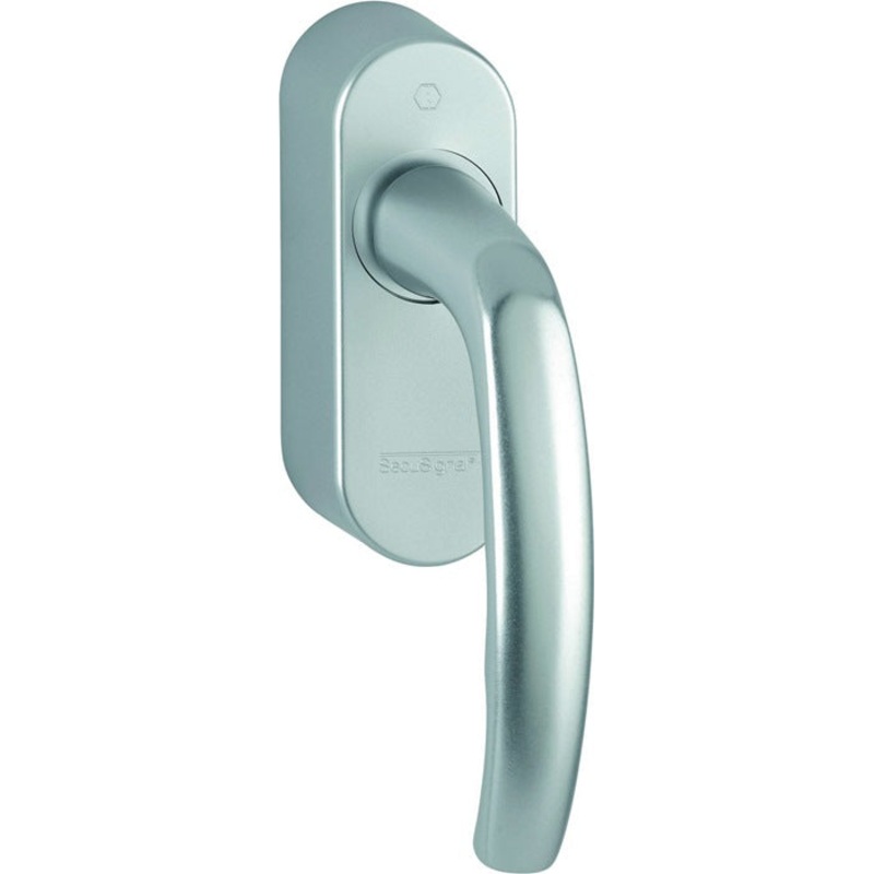 Manilla para ventana HOPPE Atlanta 0530/FR-408 aluminio F9 / color acero (8000347453)