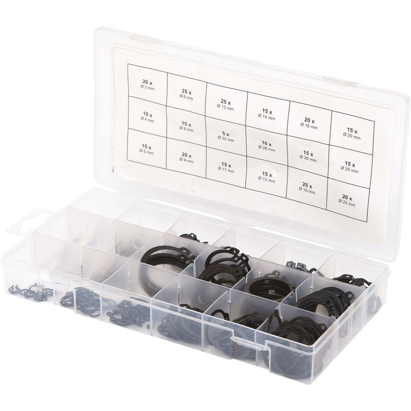 Surtido de KS TOOLS anillos elsticos exteriores,  3-32 mm, 300 piezas ( 970.0100 )