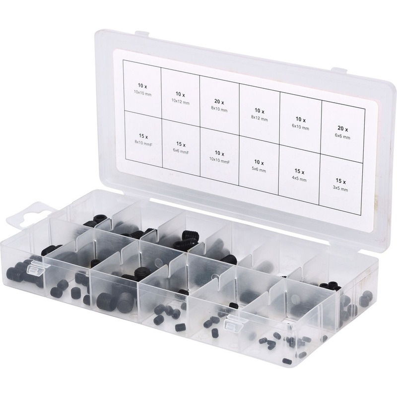 Surtido de tornillos prisioneros KS TOOLS, mtricos, 160 piezas ( 970.0400 )