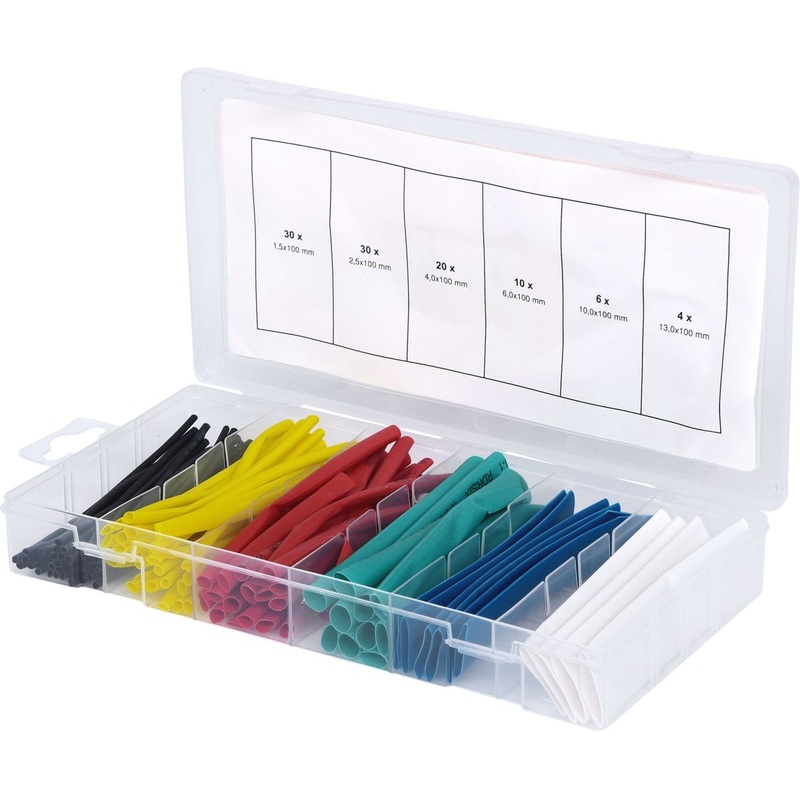 Surtido KS TOOLS de tubos retrctiles, de colores, 100 piezas ( 970.0540 )