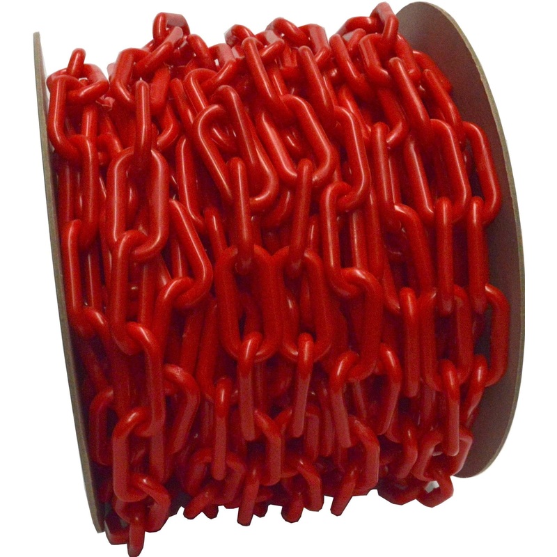 Xcel Plastic Chain 25m Reel - 6mm Red