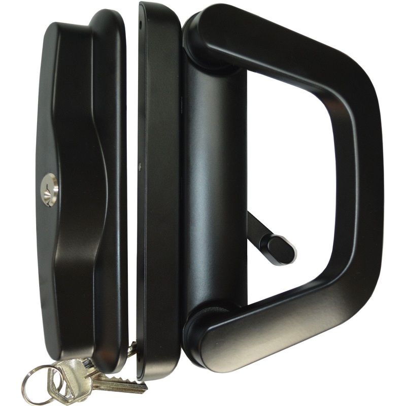 Xcel Sliding Door Lock Single Cylinder - Black