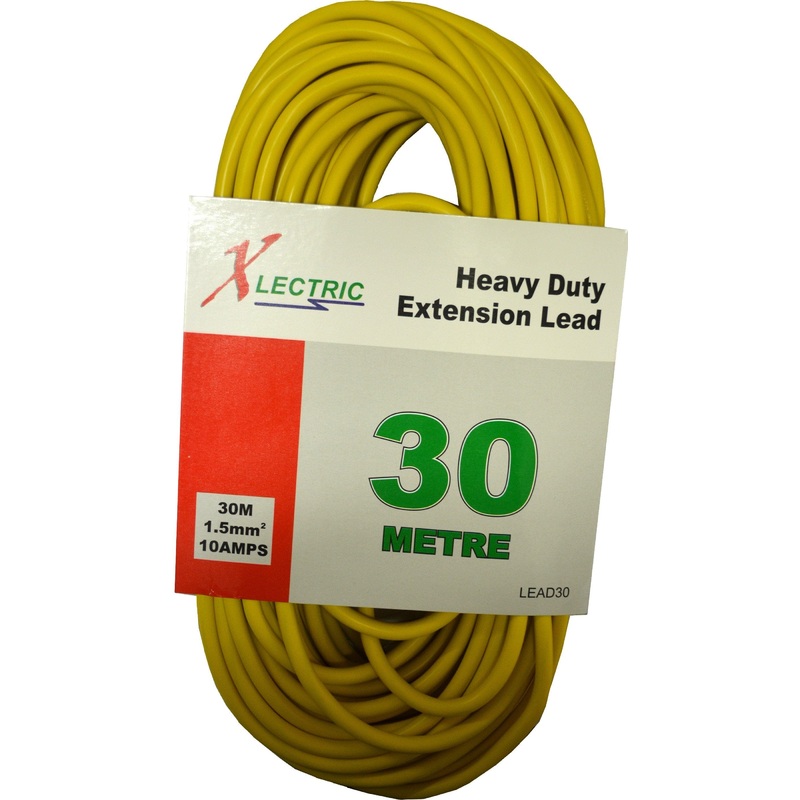 Xlectric Extension Lead - Heavy Duty Yellow 30m