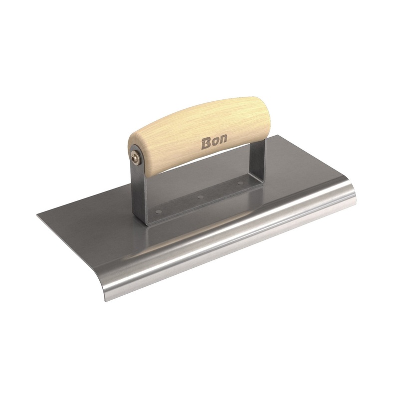 Bon 12-456 Edger - Stainless Steel 9-in. X 4-in. - 3/4-in. Radius X 3/4-in. Lip Wood Handle