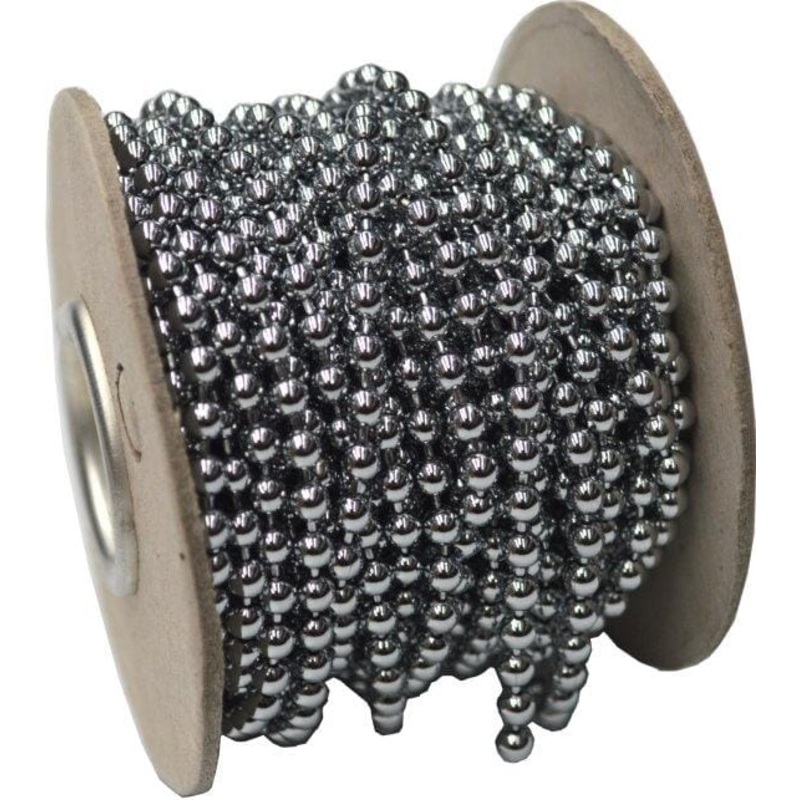 Hipkiss Ball Chain 10m Reel - CP on Brass #8