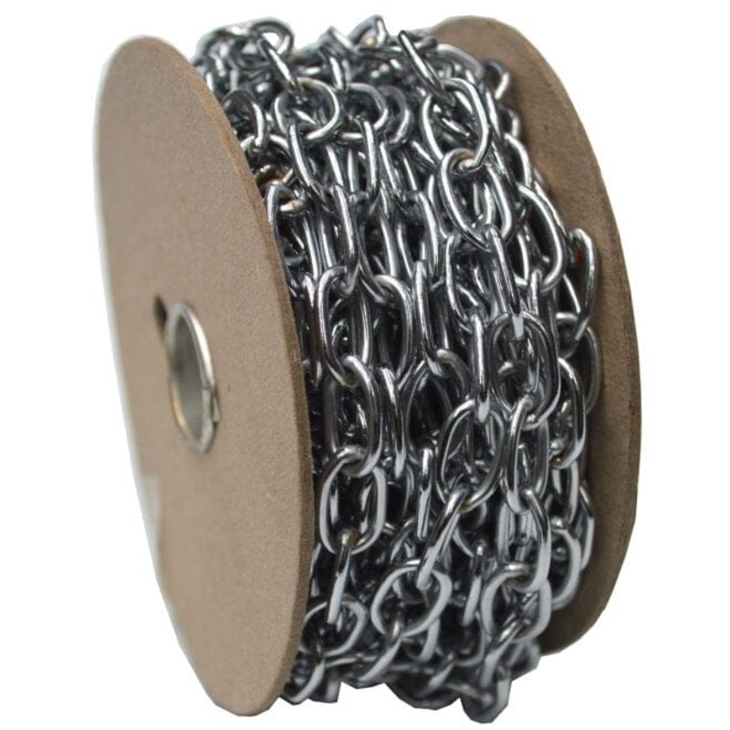 Hipkiss Oval Link Chain 10m Reel - CP on Brass #242 12mm