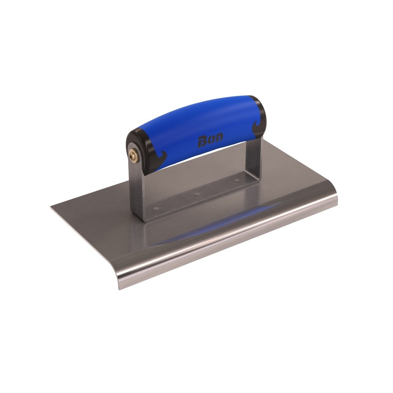 Bon 62-450 Edger - Stainless Steel 8-in. X 4-in. - 1/2-in. Radius X 5/8-in. Lip Comfort Grip Handle