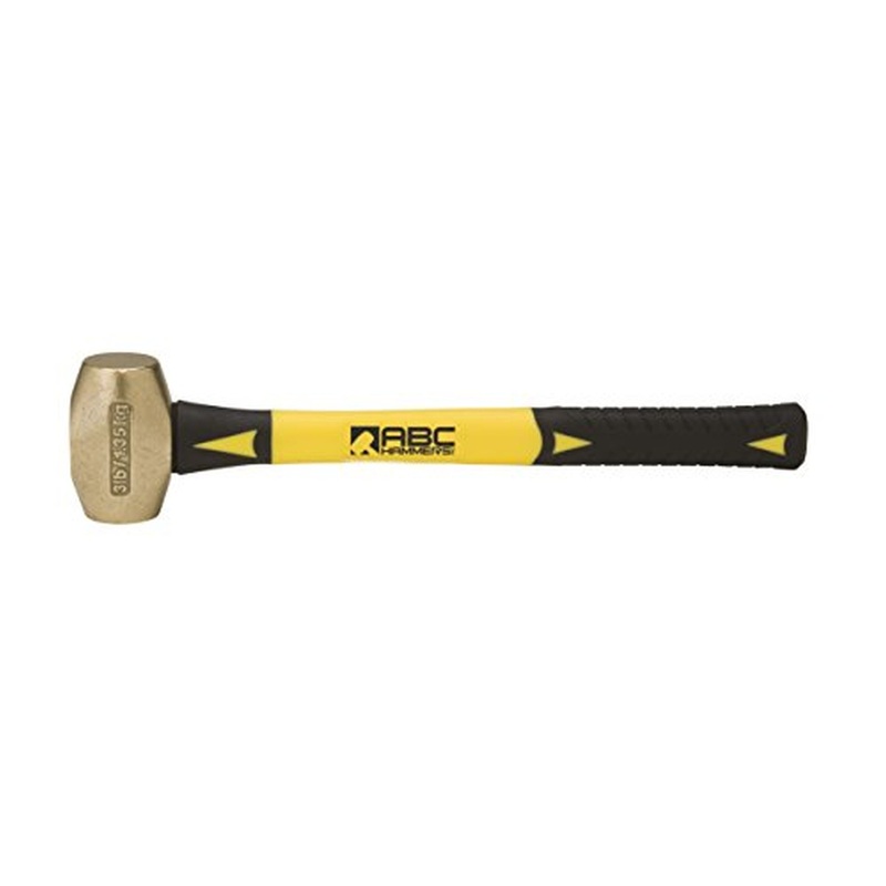 ABC Hammer ABC3BF 3 lb. Brass Hammer with 14 in. Fiberglass Handle