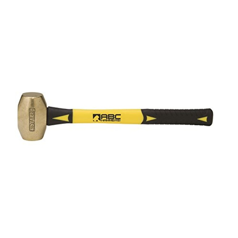 ABC Hammer ABC4BF 4 lb. Brass Hammer with 14 in. Fiberglass Handle