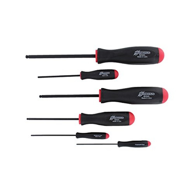 Bondhus 10686 ProGuard Ball End Screwdriver Set, 6 Piece Set