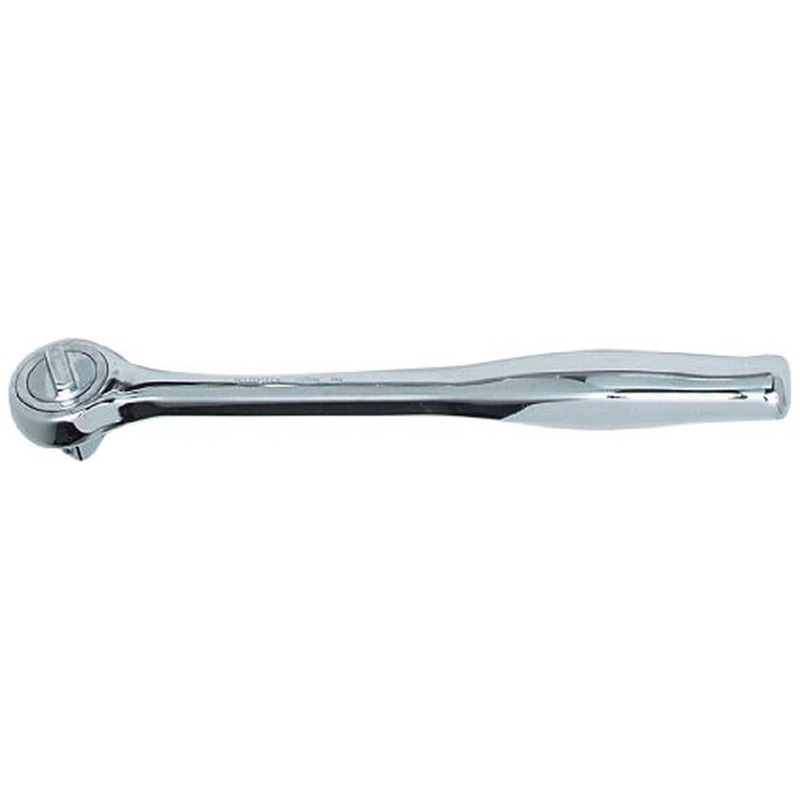 Wright Tool 4490 1/2 in. Drive 11 in. Full Polish Contour Grip Double Pawl Round Head Ratchet