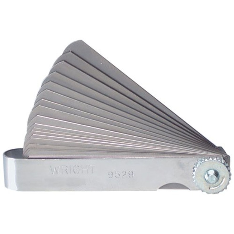 Wright Tool 9529 Metric Feeler Gauge Set, 25 Piece Set