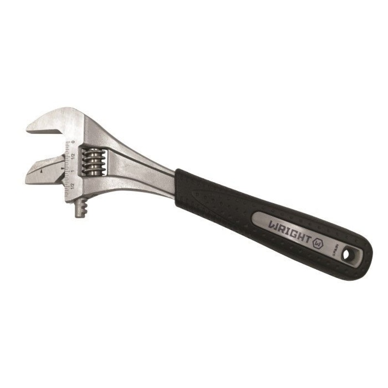 Wright Tool 9AG12R Adjustable Wrench Chrome Reversable Jaw Maximum Capacity 1-3/4" Ultimate Grip - 12"