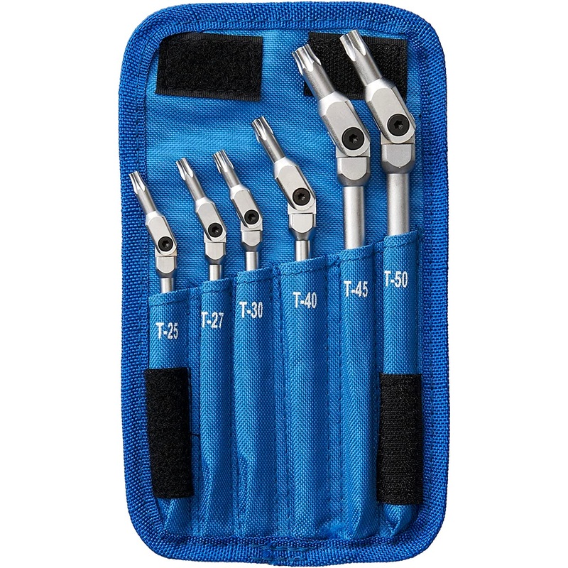 Bondhus 00015 Set 6 Chrome Torx Hex-Pro Wrench T25-T50