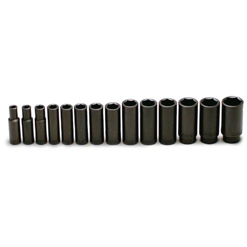 Wright Tool 407 14-Piece 6-Point Deep Impact Socket Set