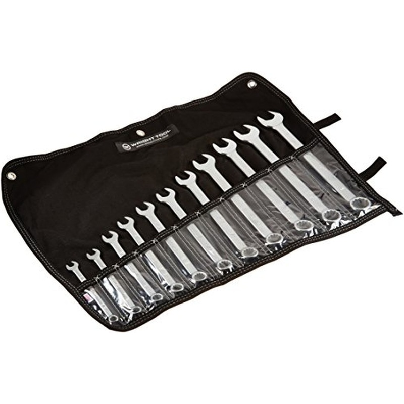 Wright Tool 711 Combination Wrench WRIGHTGRIP 2.0 11 Piece Set - 12 Point Satin 3/8"- 1"