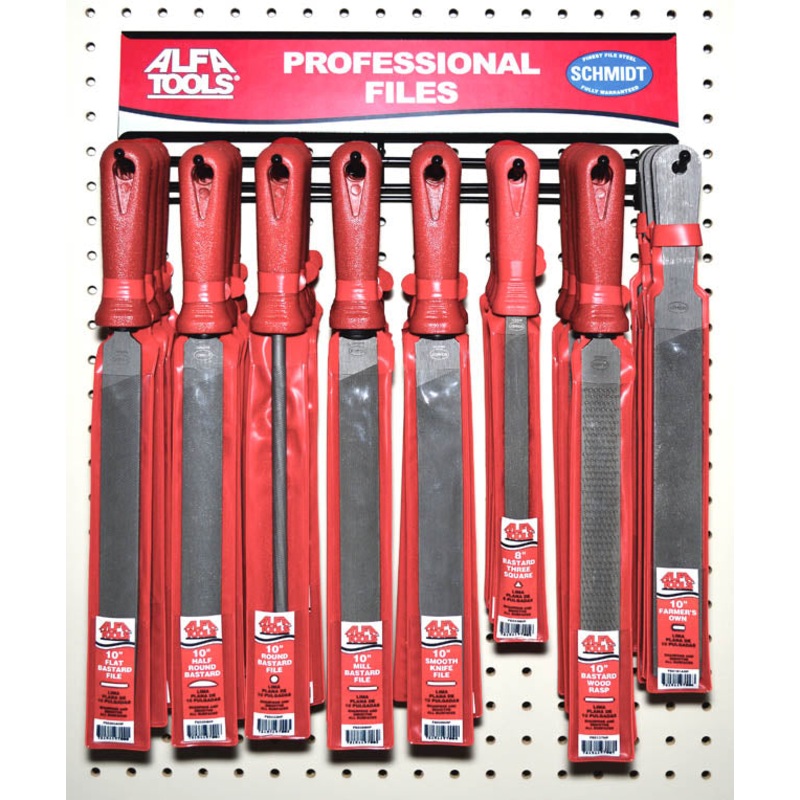 ALFA Tools FWD32 32 PC FILE WITH HANDLE MERCHANDISER 1/pack