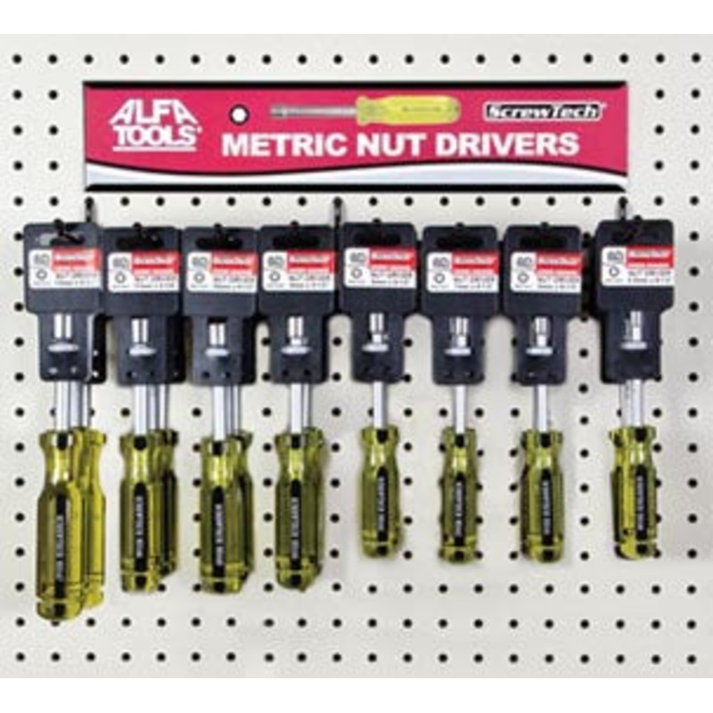 ALFA Tools ND32M 24PC NUT DRIVER-METRIC WITH DISPLAY 1/pack