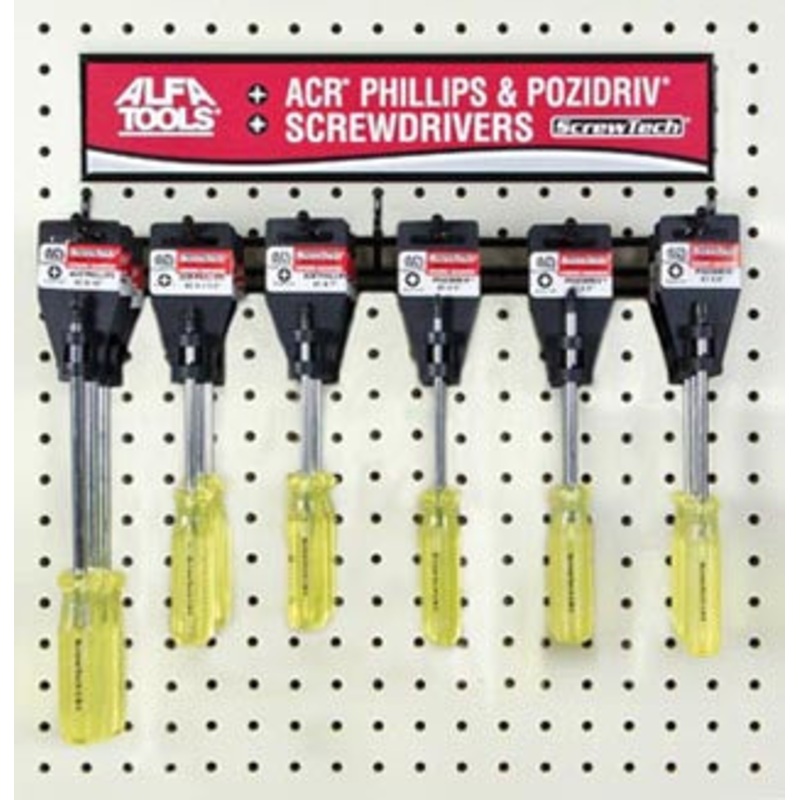 ALFA Tools SCDPP18 18PC ACR PHILLIPS &POZIDRIV DISPLAY 1/pack