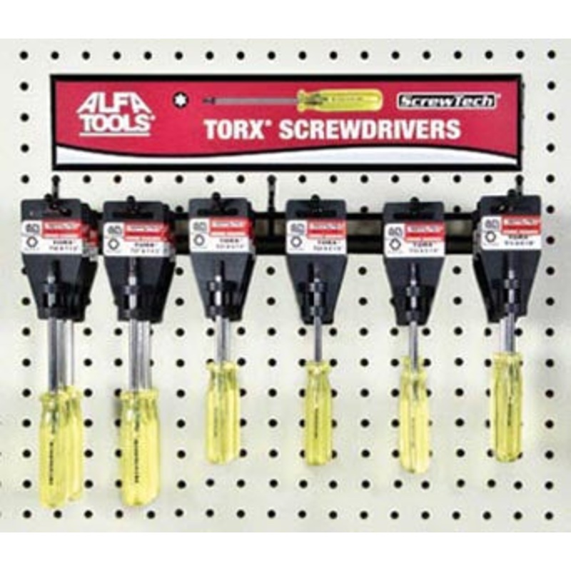 ALFA Tools SCDTX18 18 PC TORX WALL DISPLAY 1/pack