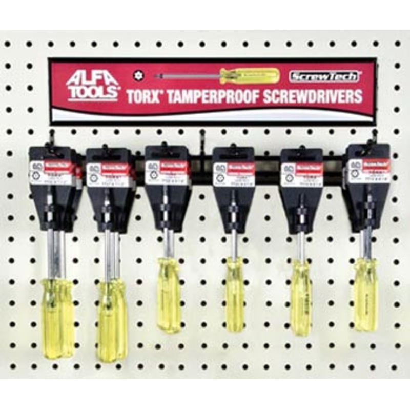 ALFA Tools SCDTX18T 18PC TORX TAMPERPROOF DISPLAY 1/pack