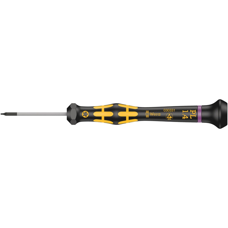 Wera 05030331001 1573 Pentalobe ESD Kraftform Micro screwdriver, PL 1.4 x 40 mm