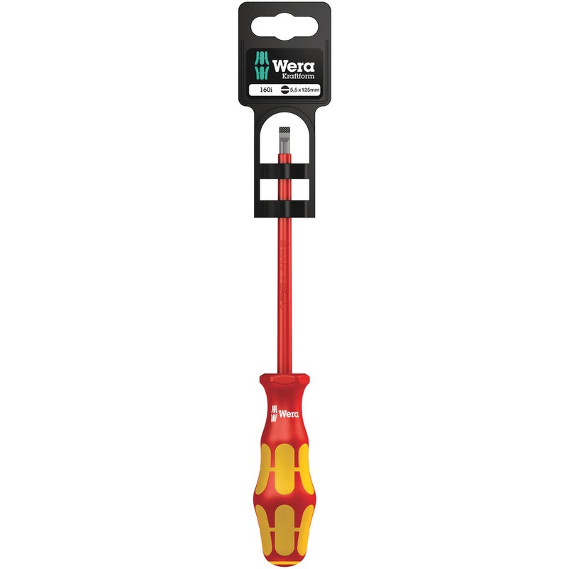 Wera 05100004001 160 i SB VDE Insulated screwdriver for slotted screws, 1 x 5.5 x 125 mm