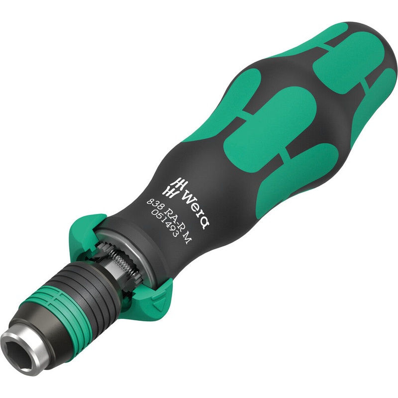 Wera 05051493001 838 RA-R M Bitholding screwdriver with ratchet functionality, 1/4", 1/4" x 123.5 mm