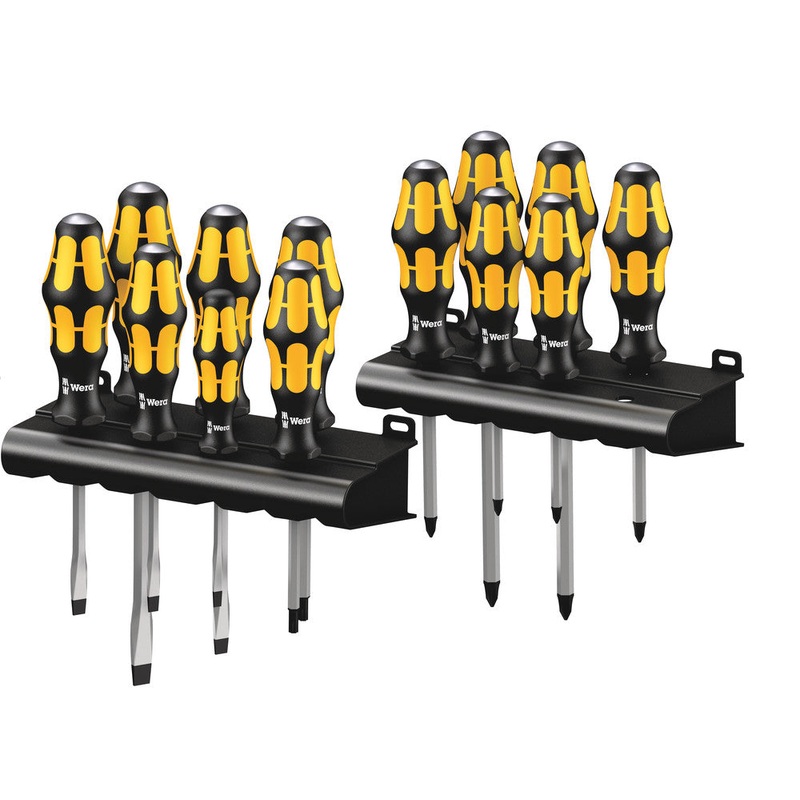 Wera 05133285001 Big Pack 900 Screwdriver set Kraftform Wera: Chiseldriver and rack, 13 pieces
