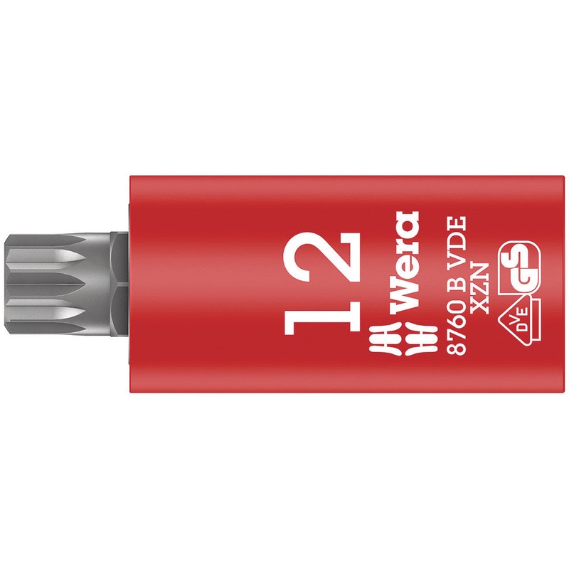 Wera 05004942001 8760 B VDE XZN Zyklop bit socket, insulated, 3/8" drive, for multi-point socket screws, M 12 x 59 mm