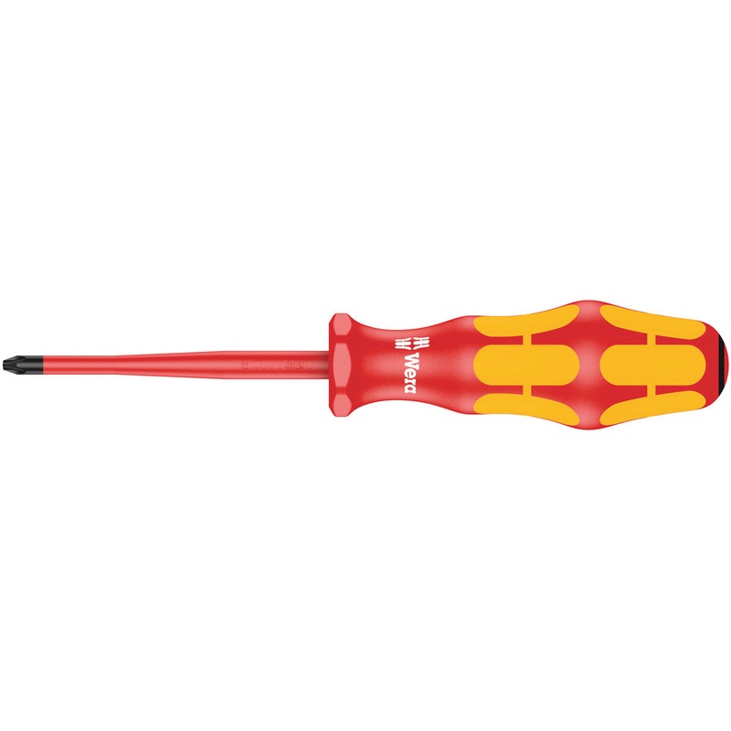 Wera 05006460001 165 iS PZ VDE Insulated screwdriver with reduced blade diameter for Pozidriv screws, PZ 1 x 80 mm
