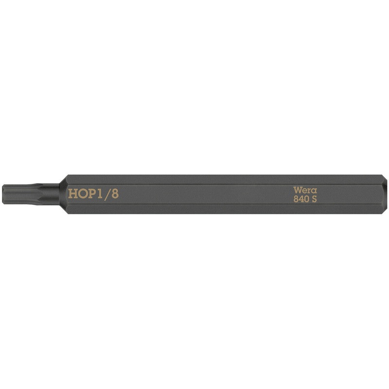 Wera 05018154001 840 S Hex-Plus bits for impact screwdrivers, 1/8" x 70 mm