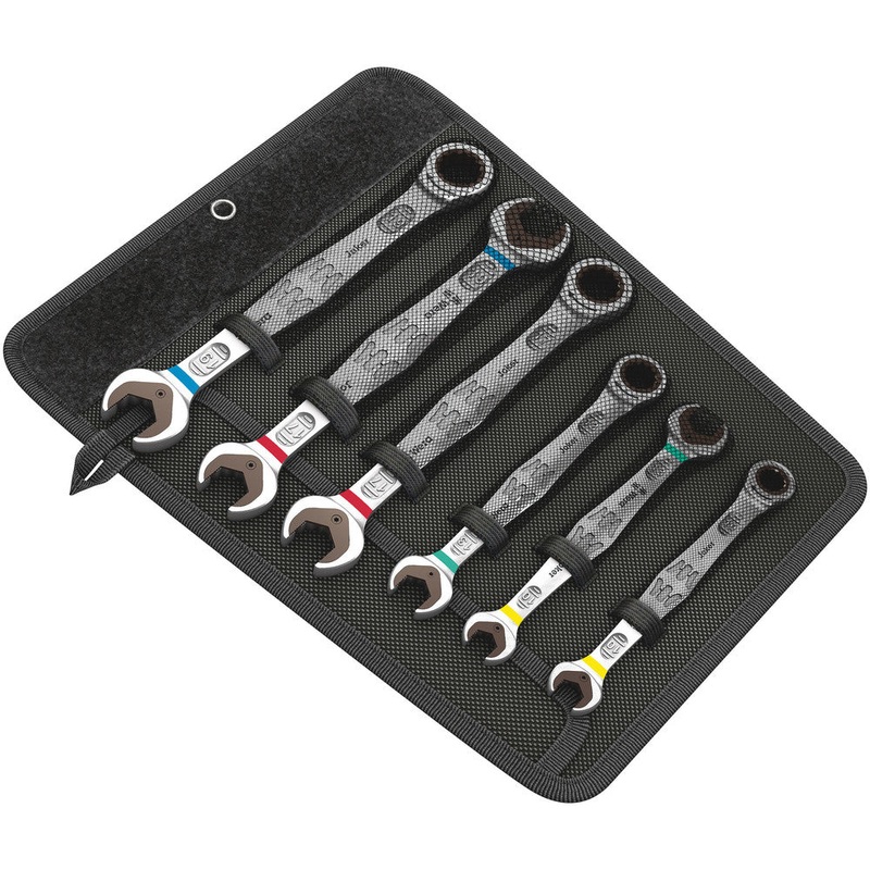 Wera 05020022001 6000/6002 Joker 6 Set 1 Set of ratcheting combination / double open-ended wrenches, 6 pieces