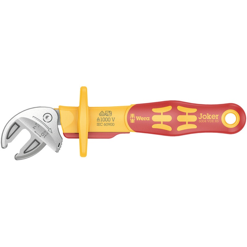 Wera 05020150001 6004 Joker VDE XS VDE-insulated, self-setting spanner, 7-10 x 1/4-3/8" x 119 mm
