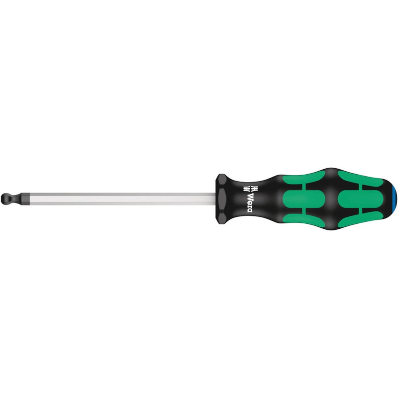 Wera 05022920001 352 Ball end screwdriver for hexagon socket screws, 1/4" x 125 mm
