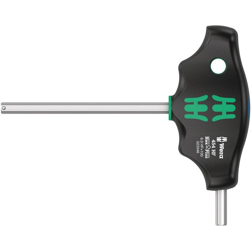 Wera 05023346001 454 HF T-handle hexagon screwdriver Hex-Plus with holding function, 6 x 100 mm