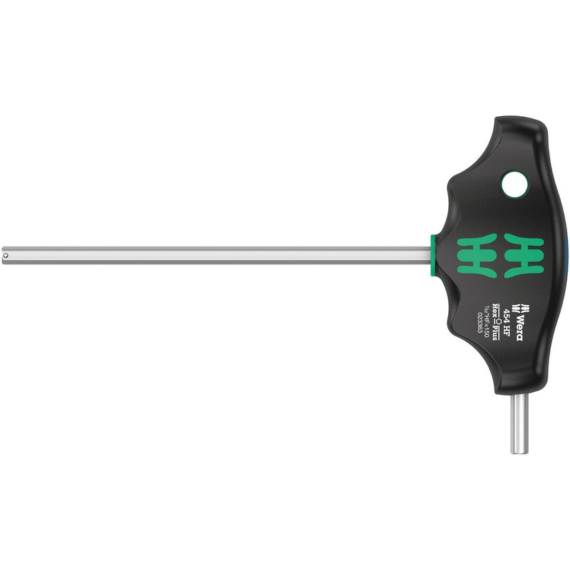 Wera 05023363001 454 HF T-handle hexagon screwdriver Hex-Plus with holding function, imperial, 7/32" x 150 mm