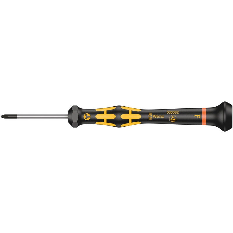 Wera 05030082001 1572 ESD Kraftform Micro screwdriver for Microstix screws, F x 40 mm