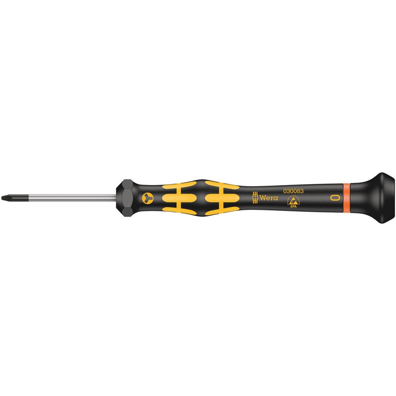 Wera 05030083001 1572 ESD Kraftform Micro screwdriver for Microstix screws, 0 x 40 mm