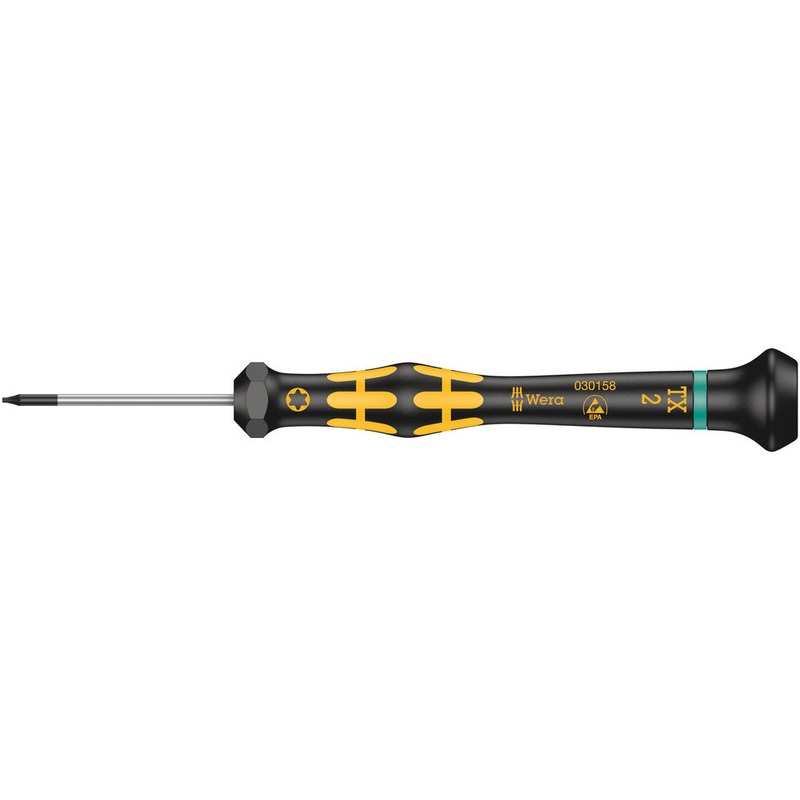 Wera 05030158001 1567 TORX ESD Kraftform Micro screwdriver for TORX screws, TX 2 x 40 mm