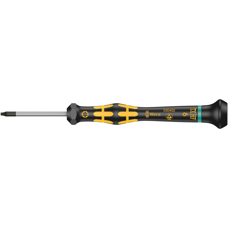 Wera 05030402001 1567 TORX HF ESD Kraftform Micro screwdriver with holding function for TORX screws, TX 6 x 40 mm