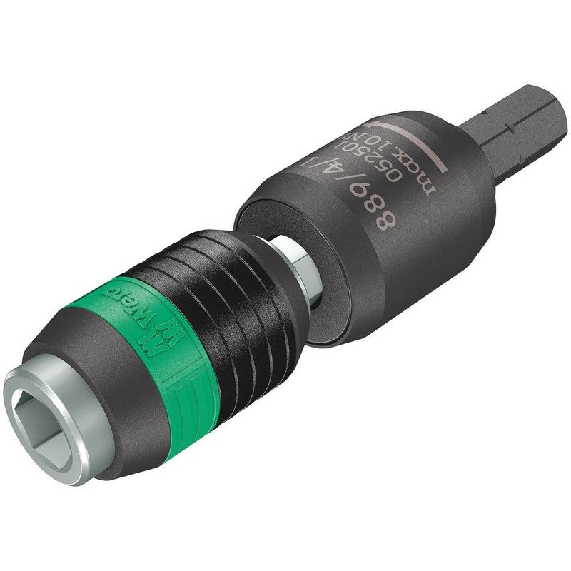 Wera 05052501001 889/4/1 F Rapidaptor free-running bit holder for torque screwdrivers with pistol handle, 1/4" x 64 mm