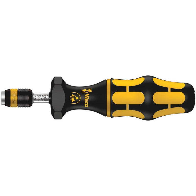 Wera 05074734001 Series 7400 Kraftform ESD adjustable torque screwdrivers (2.5-29.0 in.lbs.) with Rapidaptor quick-release chuck, 7446 ESD x 11-29 in. lbs.