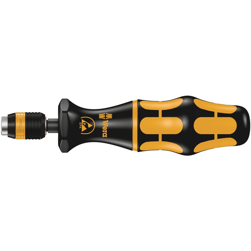 Wera 05074824001 Series 7400 ESD Kraftform pre-set, adjustable torque screwdrivers (0,1-1,5 Nm) with Rapidaptor quick-release chuck, handle size 89 mm, 7452 ESD x 0.9 Nm x 0.9-1.5 Nm