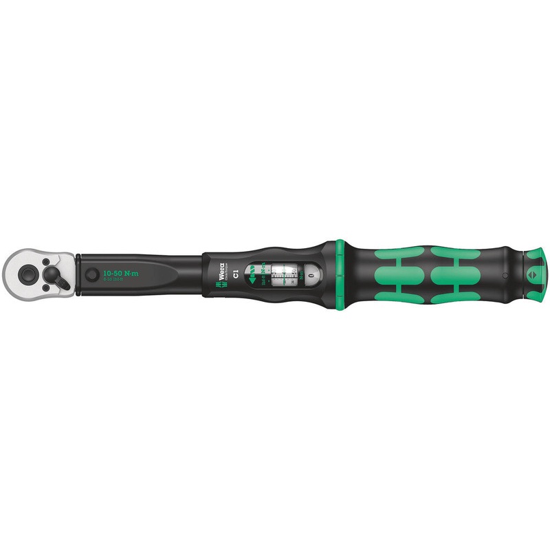 Wera 05075620001 Click-Torque C 1 torque wrench with reversible ratchet, 10-50 Nm, 1/2" x 10-50 Nm