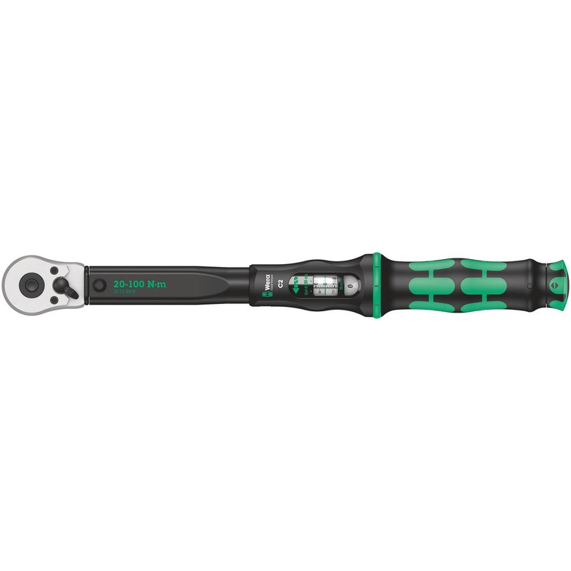 Wera 05075621001 Click-Torque C 2 torque wrench with reversible ratchet, 20-100 Nm, 1/2" x 20-100 Nm