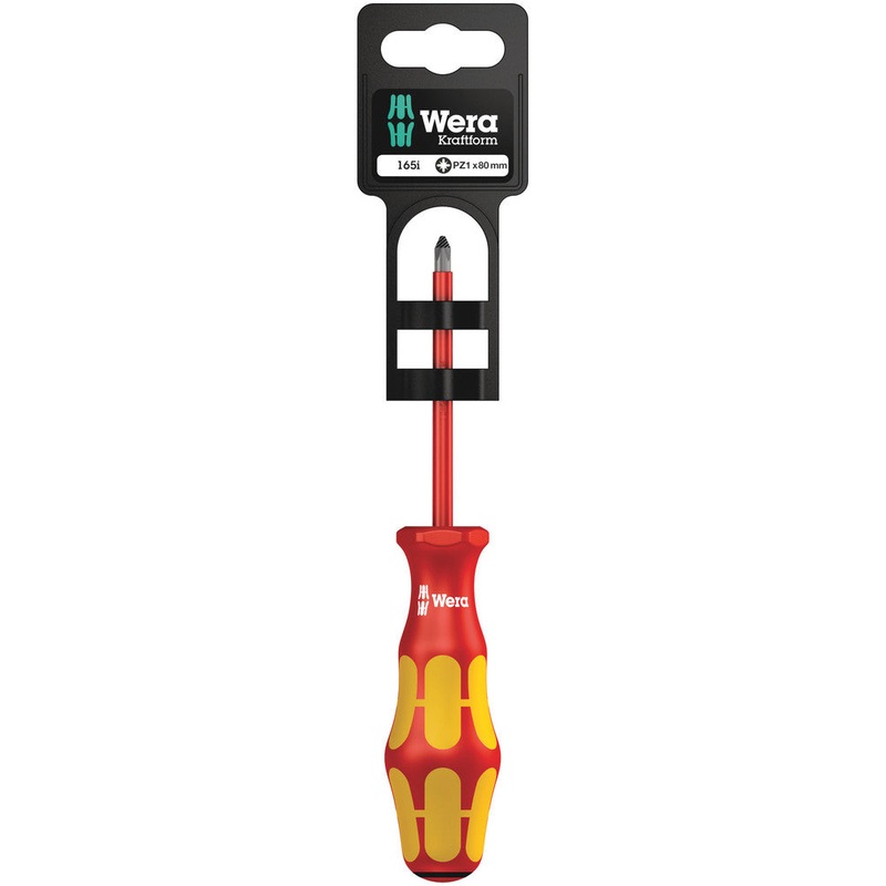 Wera 05100015001 165 i PZ SB VDE Insulated screwdriver for Pozidriv screws, PZ 1 x 80 mm