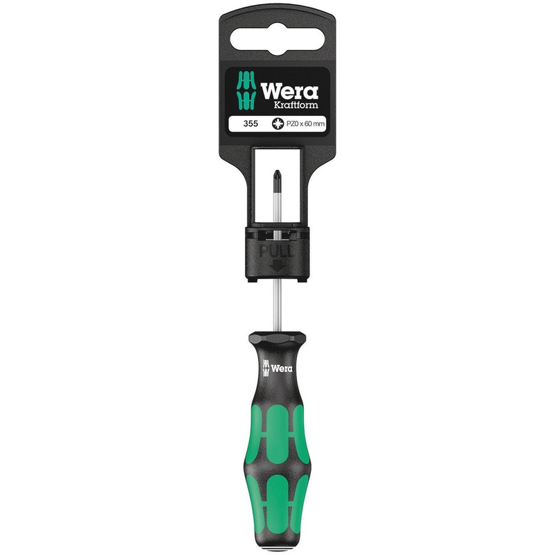 Wera 05100055001 355 PZ SB Screwdriver for Pozidriv screws, PZ 0 x 60 mm