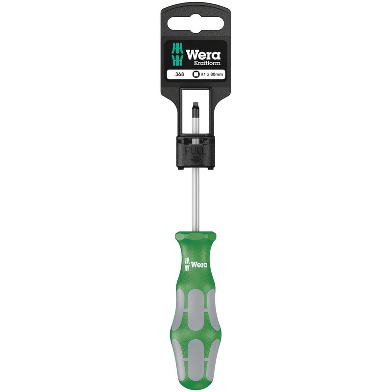 Wera 05100070001 368 SB Screwdriver for square socket head screws, # 1 x 80 mm