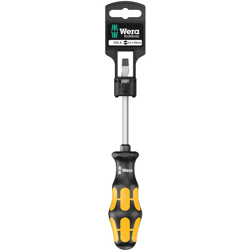Wera 05100085001 932 A SB Screwdriver for slotted screws, 1 x 5.5 x 100 mm